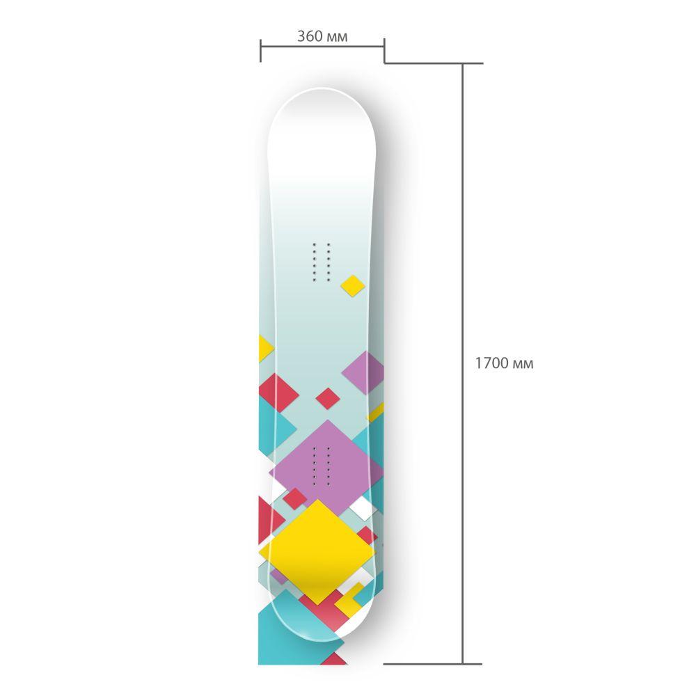 Сноуборд скин Падащи квадратчета