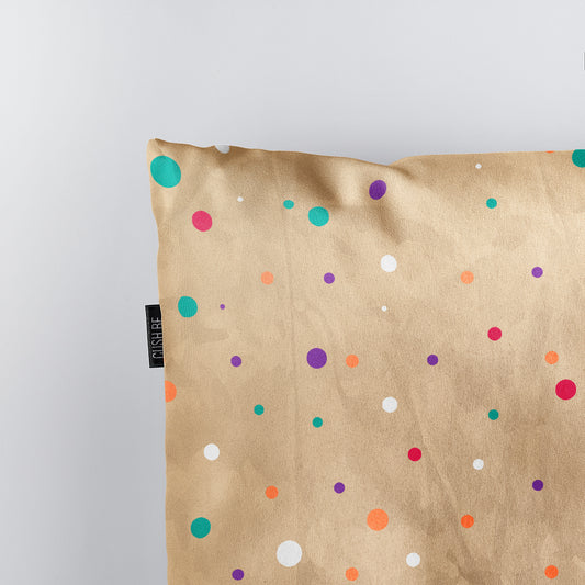 Възглавница Стара хартия с цветни точки