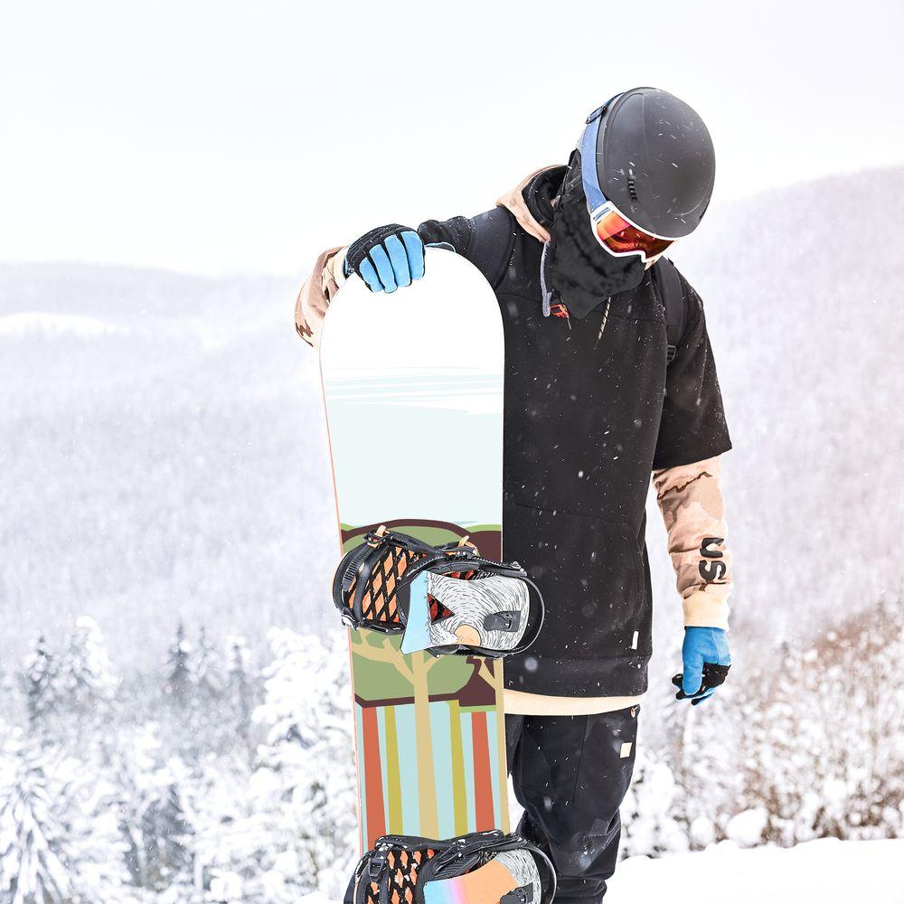 Сноуборд скин Червената шапчица в гората