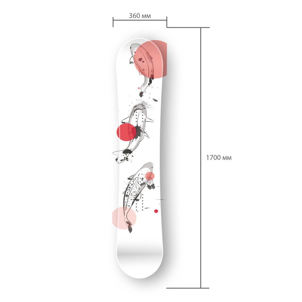 Сноуборд скин Риба Кои