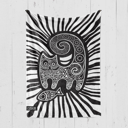 Одеяло Животът е по хубав с котка