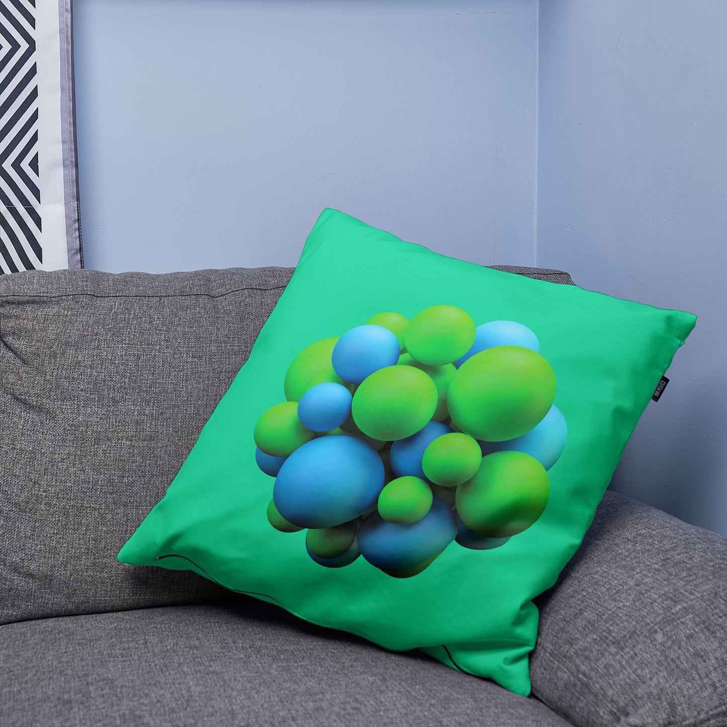 Възглавница 3D топки Зелени