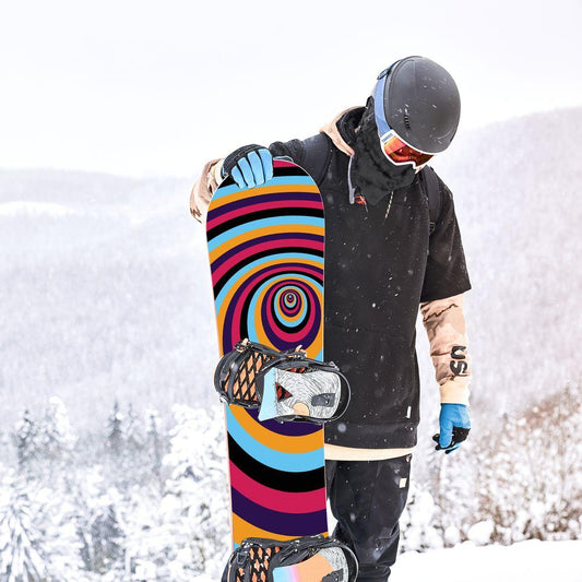 Сноуборд скин Шарена оптична илюзия