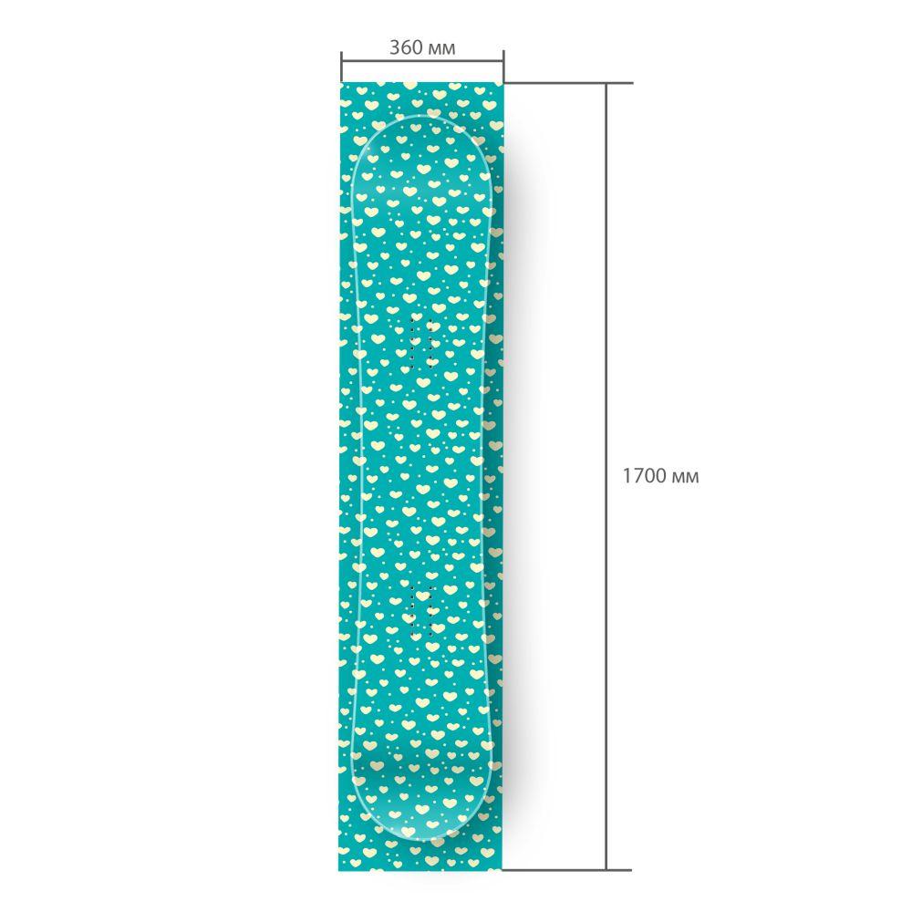 Сноуборд скин Сърца и сняг