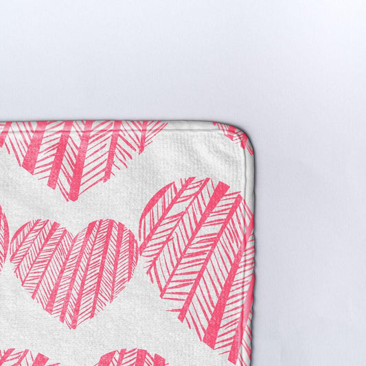 Плажна кърпа Розови сърца