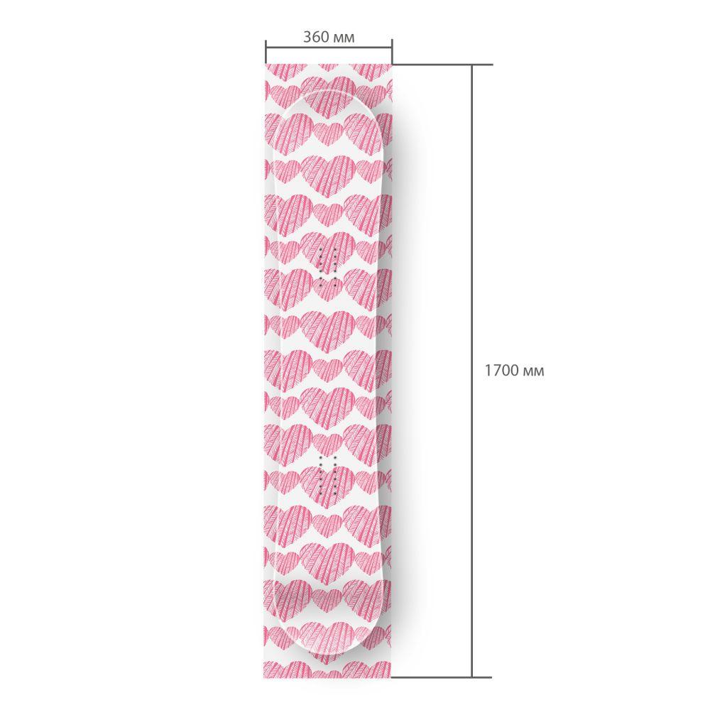 Сноуборд скин Розови сърца