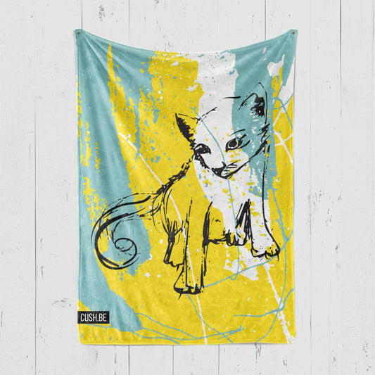 Одеяло Нарисувана котка