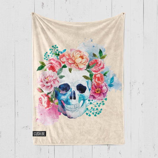 Одеяло Череп с цветя