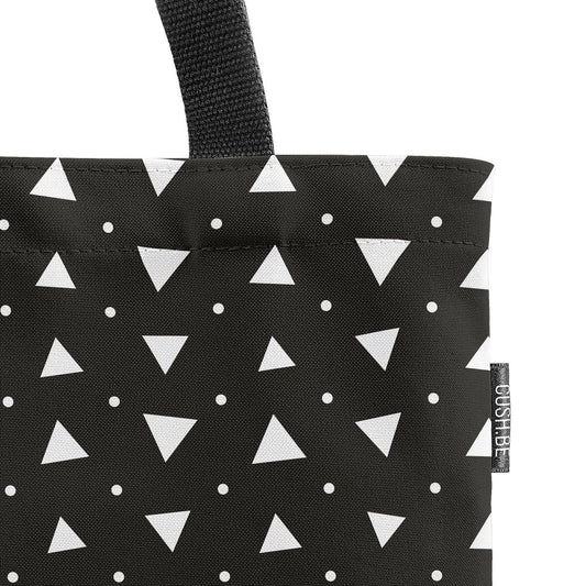Чанта Бели триъгълници и точки