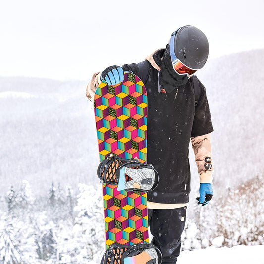 Сноуборд скин Цветни кубчета