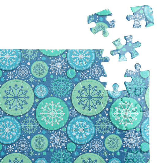 Пъзел Сини снежинки