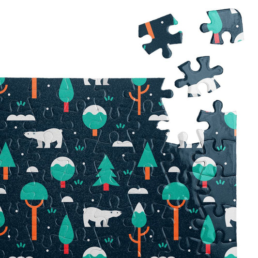 Пъзел Бели мечки и дървета