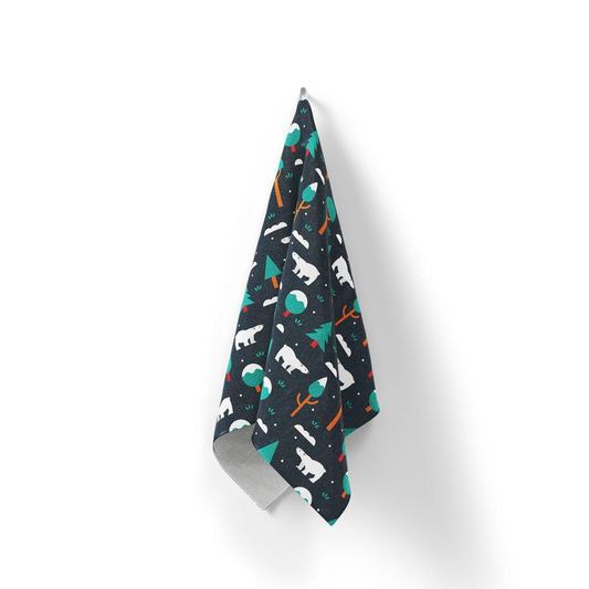 Домашна кърпа Бели мечки и дървета