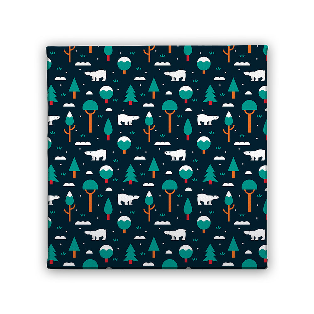 Картина Бели мечки и дървета