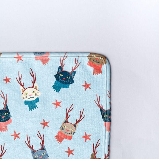 Плажна кърпа Коледни котки