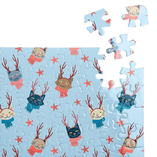 Пъзел Коледни котки