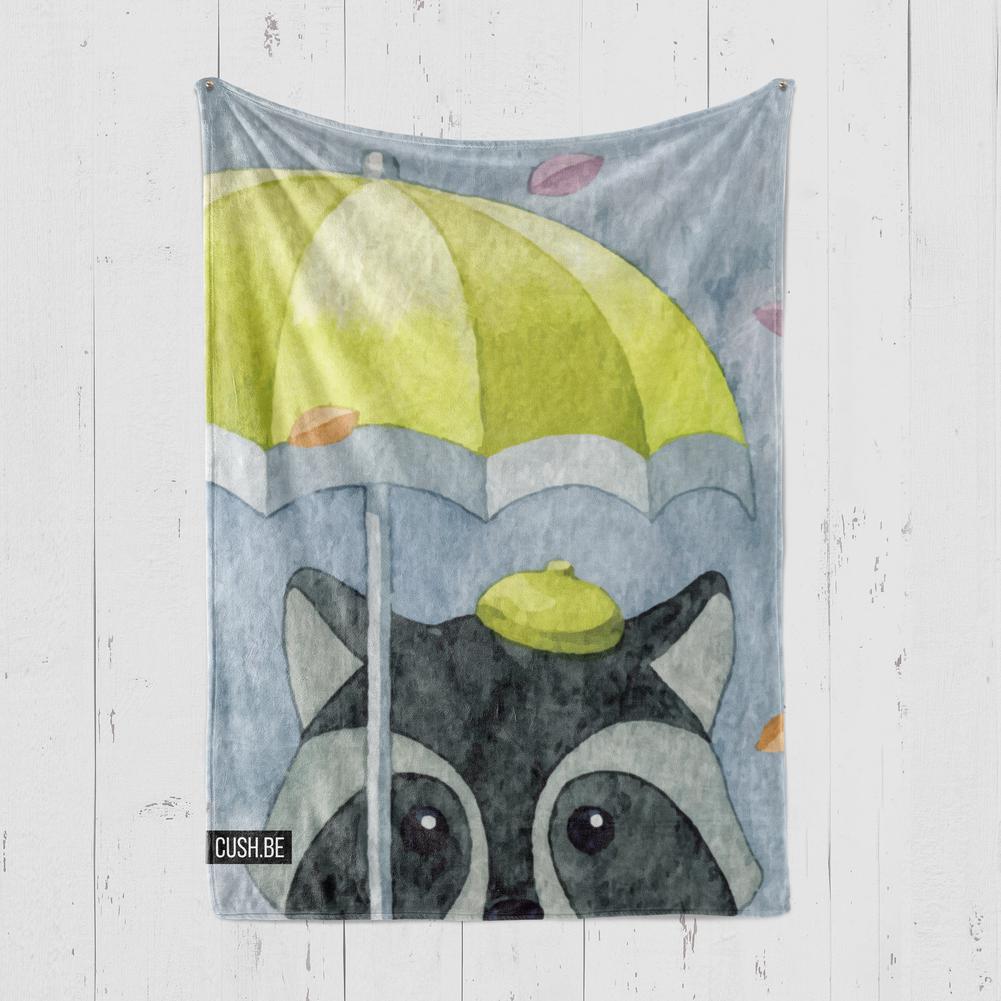 Одеяло Енот в дъжда