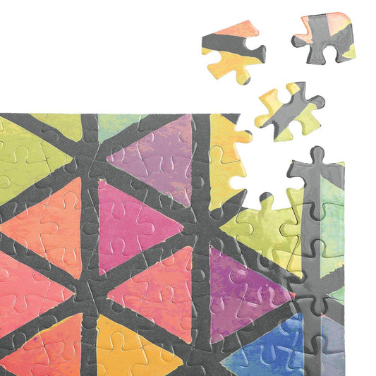 Пъзел Акварелни триъгълници