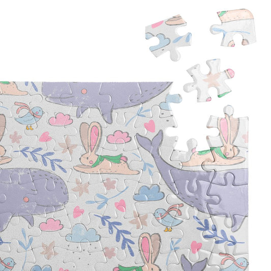 Пъзел Птица кацнала на кит