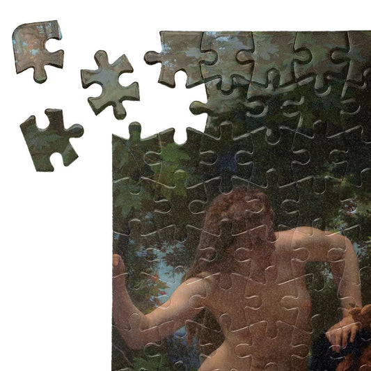 Пъзел Нимфи и сатир на Уилиям-Адолф Бугеро