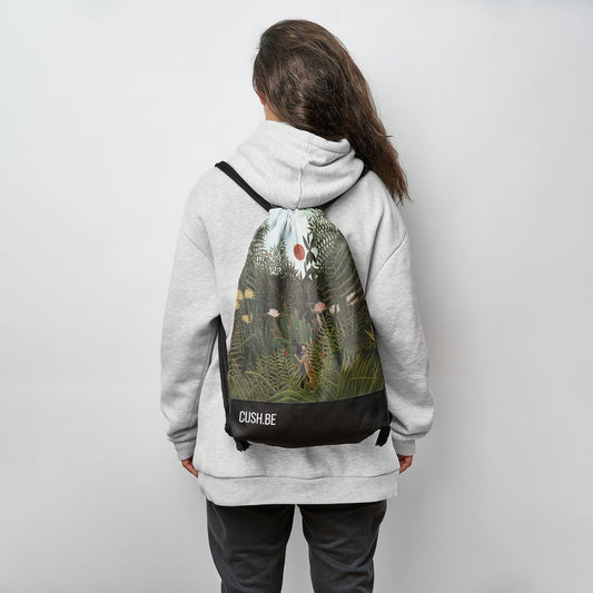 Мешка Джунгла със залязващо слънце на Анри Русо