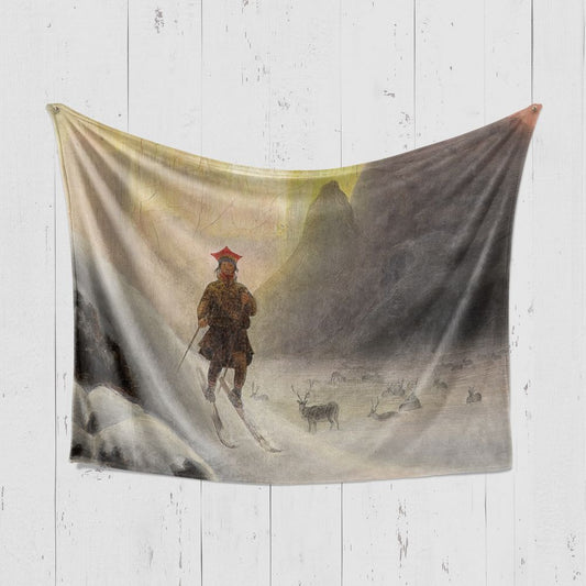 Одеяло Саами на ски в северно сияние на Франц Дидрик Бо