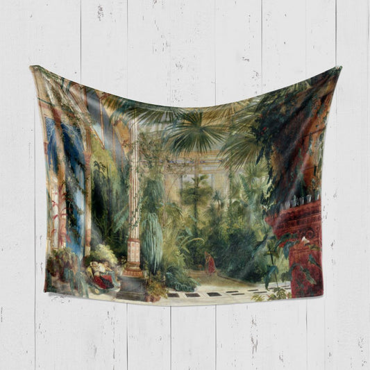 Одеяло Интериор на дом с палми на Карл Блехен