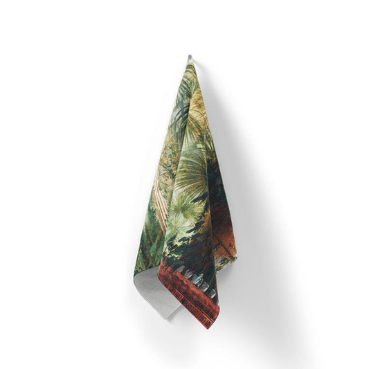 Домашна кърпа Интериор на дом с палми на Карл Блехен