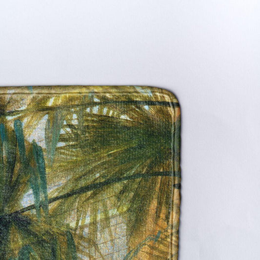 Плажна кърпа Интериор на дом с палми на Карл Блехен