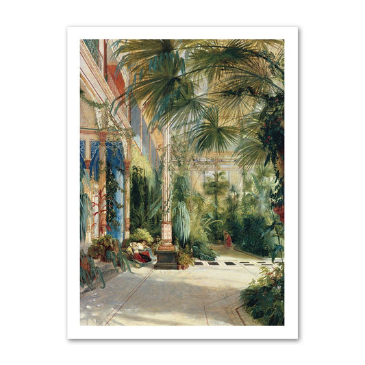 Плакат Интериор на дом с палми на Карл Блехен