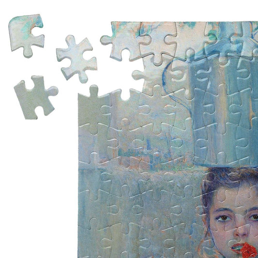 Пъзел Селско момиченце с карамфил на Адолфо Гиард