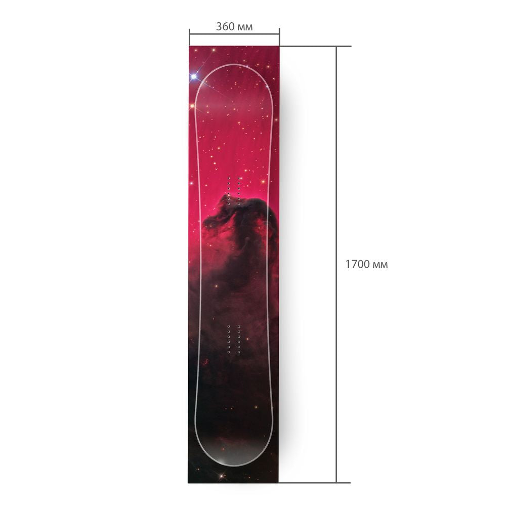 Сноуборд скин Мъглявина Конска глава