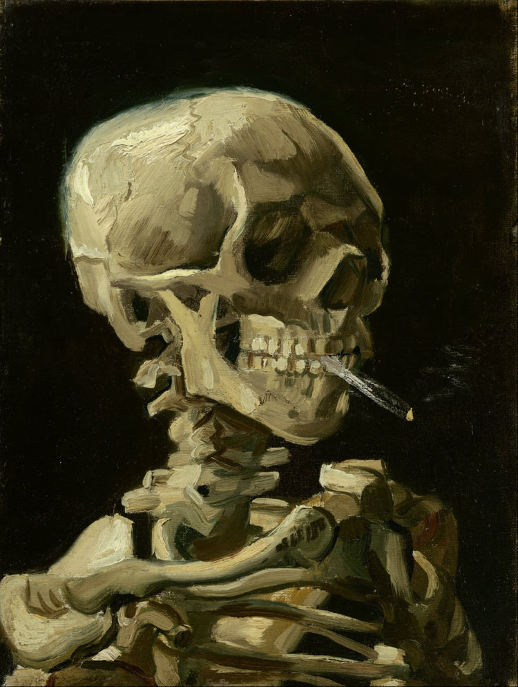 Череп с горяща цигара на Винсент ван Гог