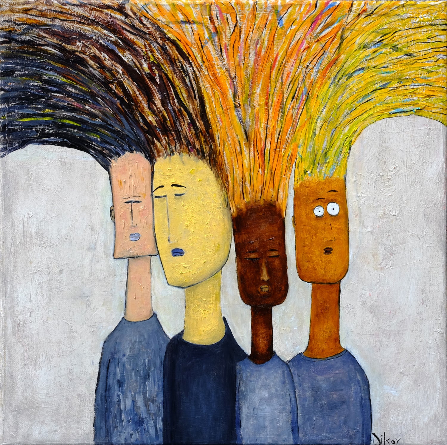 People with hair