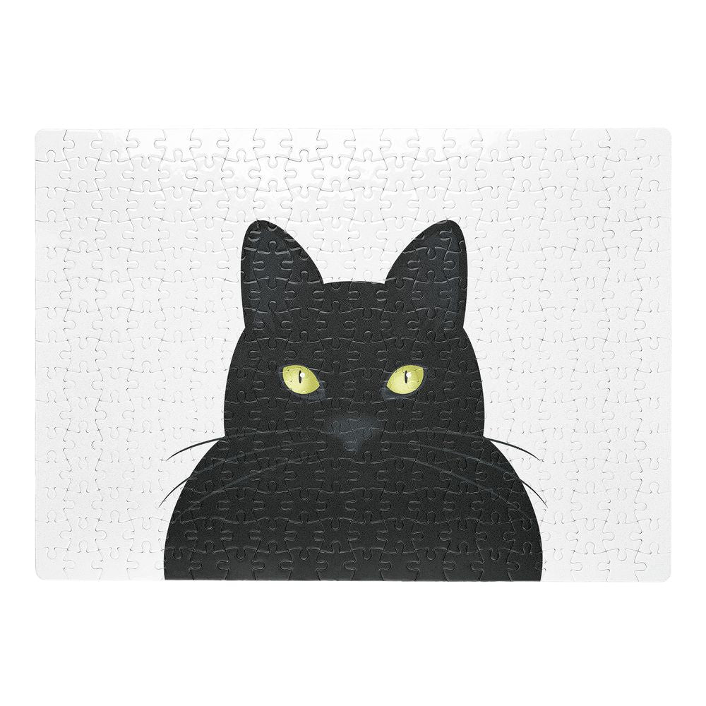 Пъзел Черна котка със светнали очи