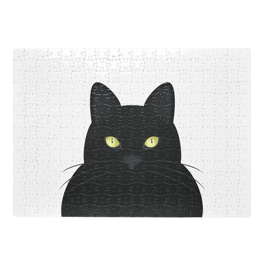Пъзел Черна котка със светнали очи