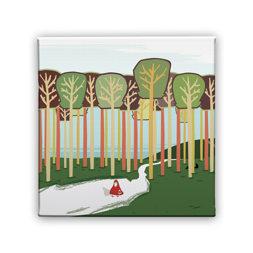 Картина Червената шапчица в гората