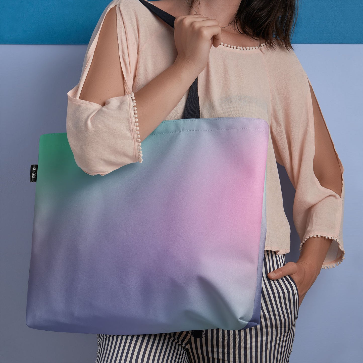 Голяма чанта Облаци от цвят