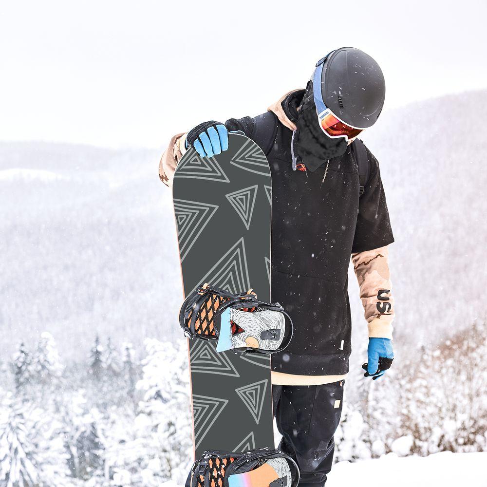 Сноуборд скин Сиви Триъгълници