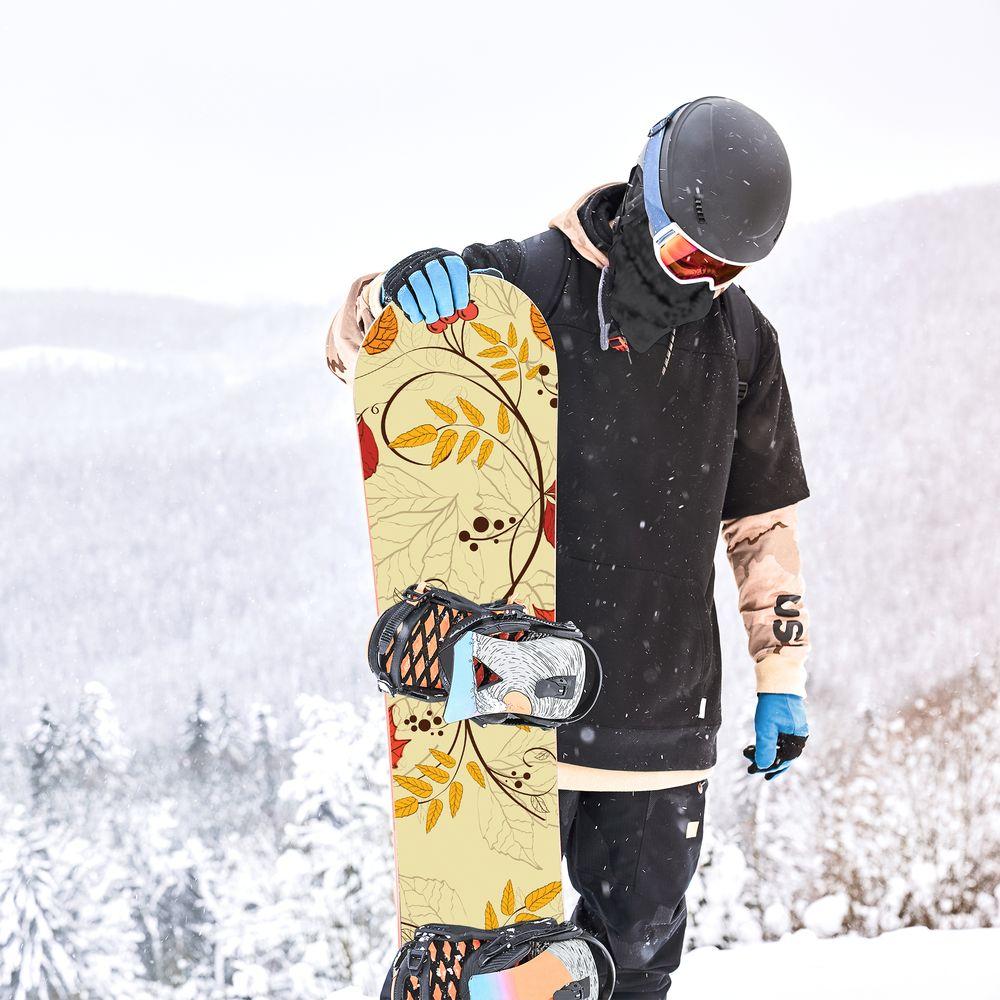 Сноуборд скин Листа от есента