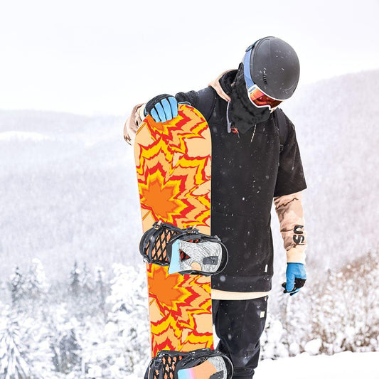 Сноуборд скин Златни листа