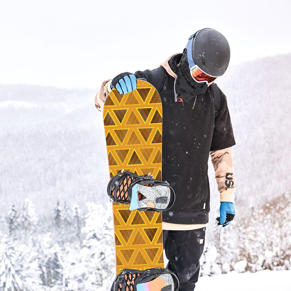 Сноуборд скин Златни триъгълници