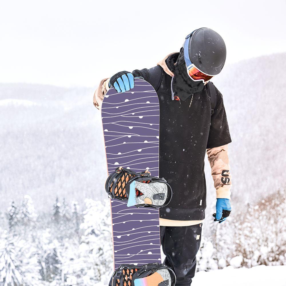 Сноуборд скин Бели линии