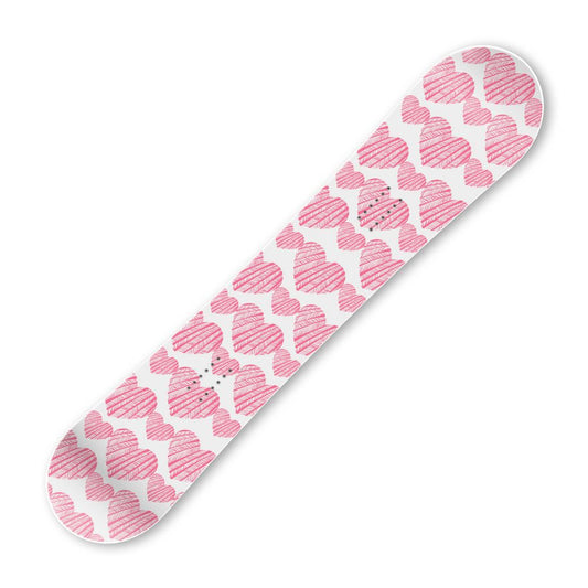 Сноуборд скин Розови сърца