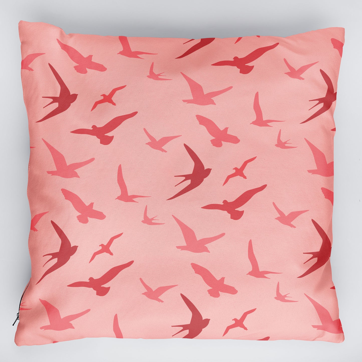 Възглавница Летящи птици в розовото небе
