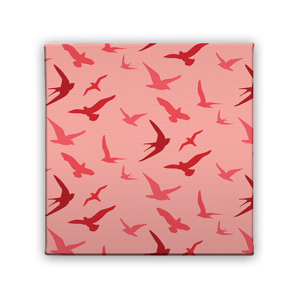 Картина Летящи птици в розовото небе
