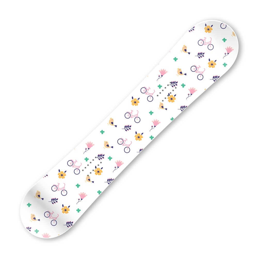 Сноуборд скин Колела с цветя