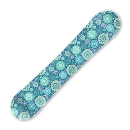 Сноуборд скин Сини снежинки