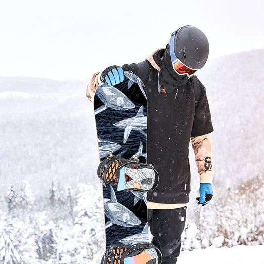 Сноуборд скин Бели акули