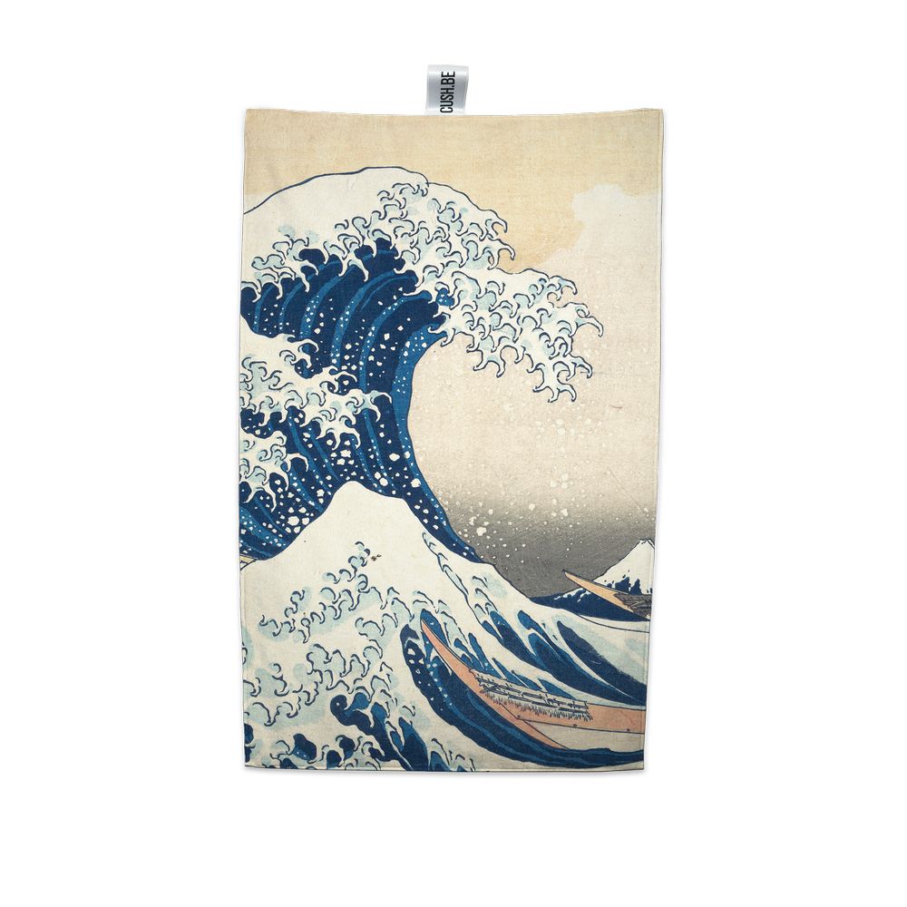 Домашна кърпа Голямата вълна край Канагава на Кацушика Хокусай